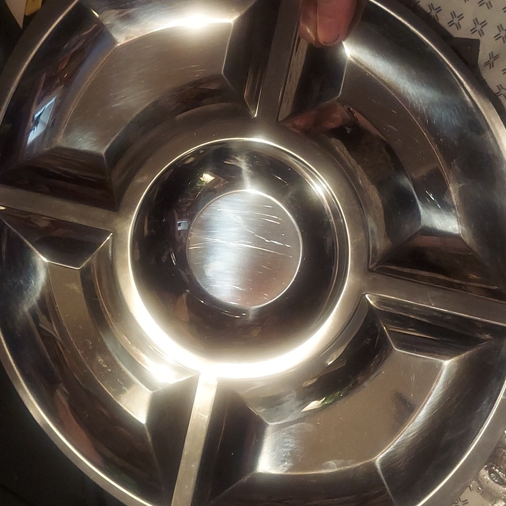 Retro 5 compartment stainless steel serving platter from tramontina